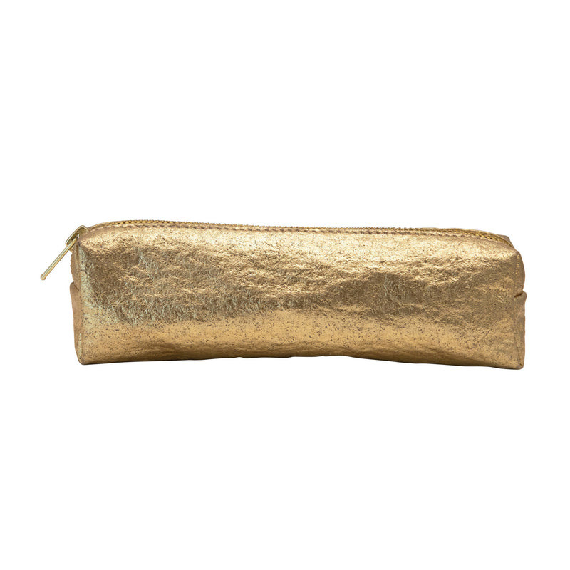 Gold Leather Pouch